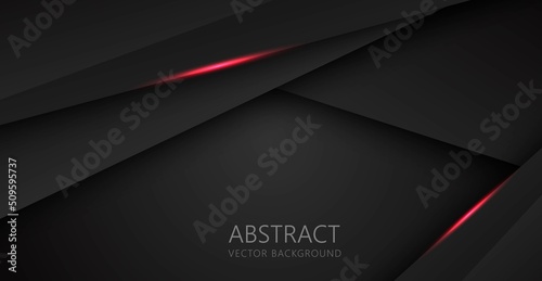 abstract red black space frame layout design tech triangle concept background. eps10 vector