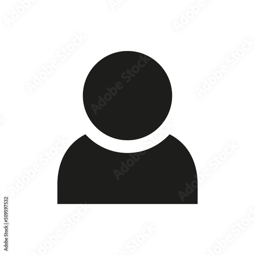 User account solid icon. My profile glyph vector symbol.
