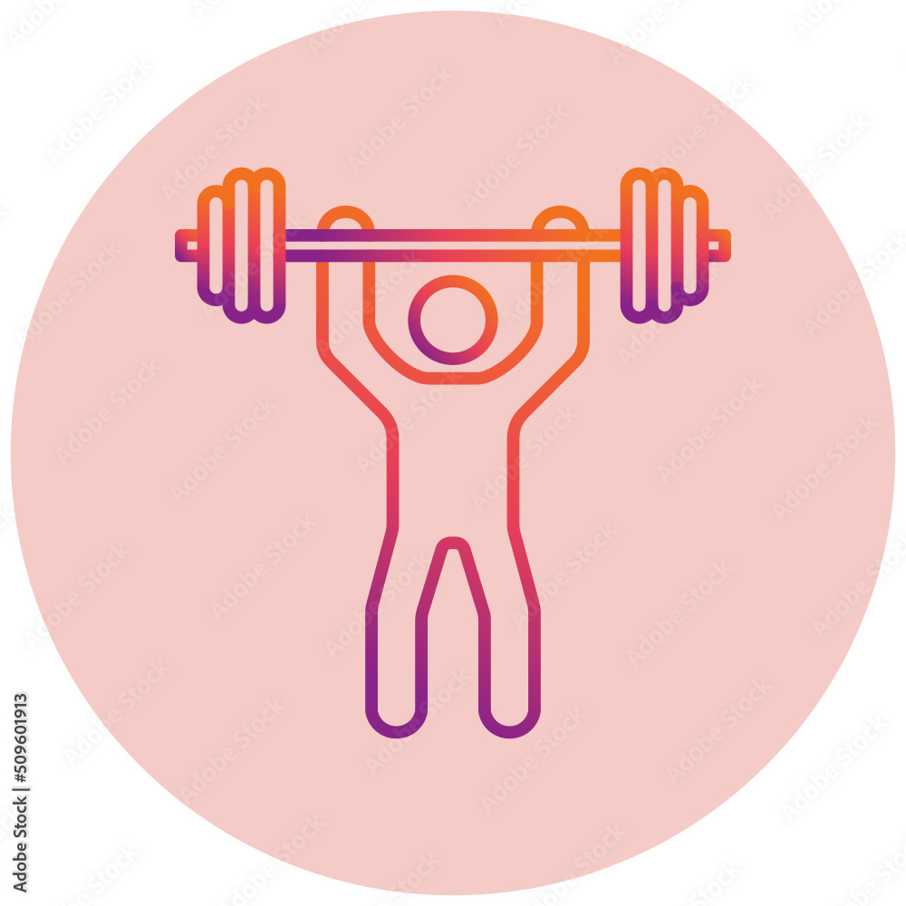 Obraz premium Weightlifting Icon