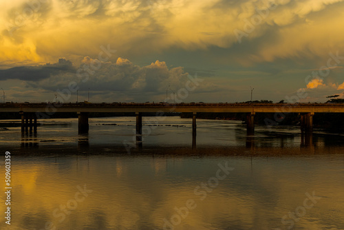 sunset over the river © Henrick