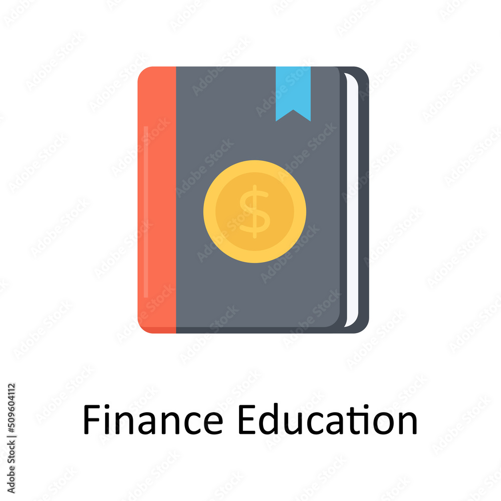 Finance Education  vector flat icon for web isolated on white background EPS 10 file