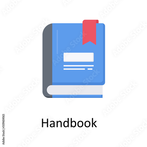 Handbook  vector flat icon for web isolated on white background EPS 10 file