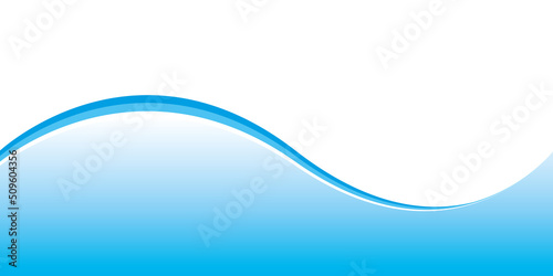 Blue wave banner. Vector design template.
