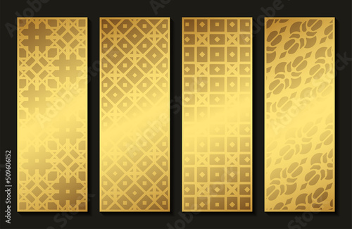 elegant gold abstract pattern vertical card