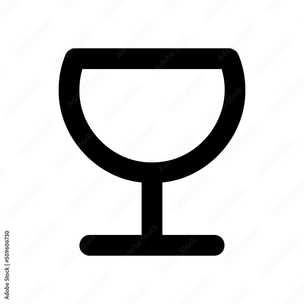 The wineglass icon. Goblet symbol isolated on white background. Vector EPS 10 The wineglass icon. Goblet symbol isolated on white background. Vector EPS 10