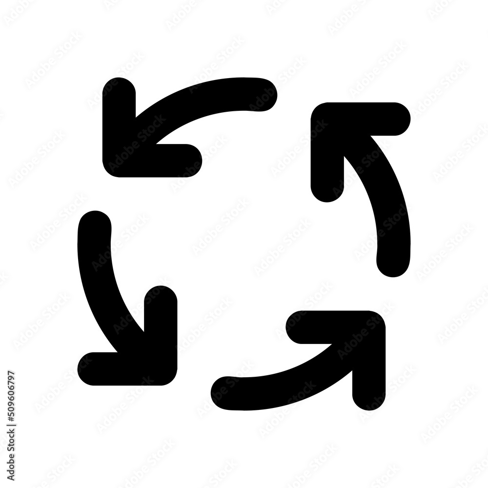 Recycle icon vector. Rotate arrows circle symbol. Vector EPS 10 Recycle icon vector. Rotate arrows circle symbol. Vector EPS 10