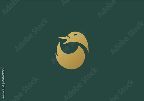 DUCK LUXURY AND ELEGANT, VECTOR LOGO