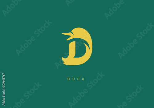 DUCK D MONOGRAM, VECTOR LOGO
