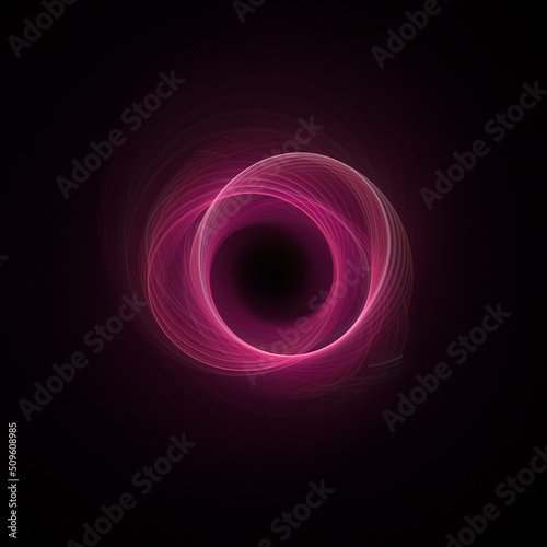Abstract magenta circle spirograph background. Use photoshop layer mode lighten, screen, linear dodge (add) to remove the background