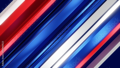 Blue shiny metal diagonal lines moving back and forth 4k 3d render