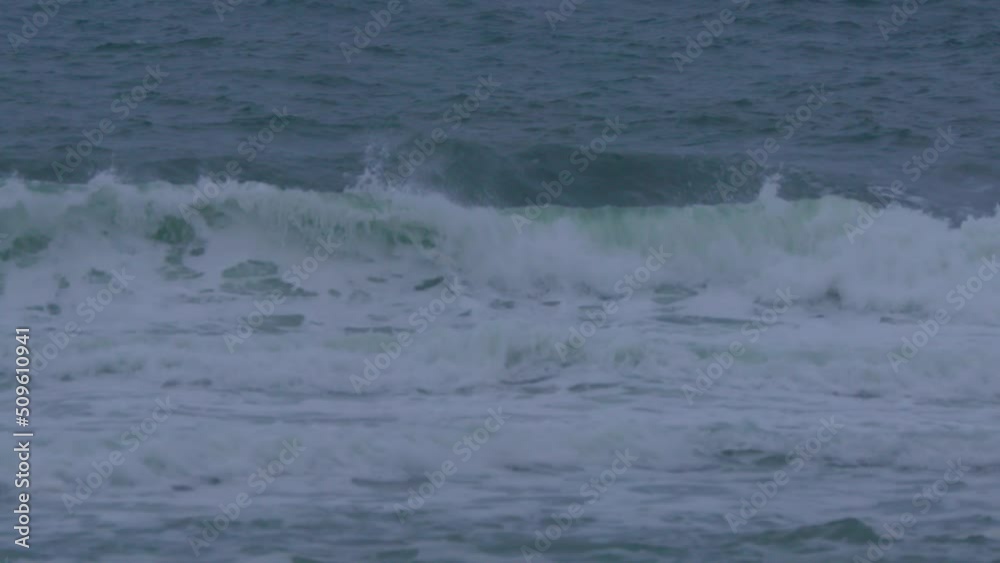 Slow-motion of waves breaking in cold ocean water. Slow-motion of waves breaking in cold ocean water.