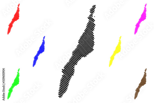 Cebu island (Southeast Asia, Republic of the Philippines, Visayan Islands or archipelago) map vector illustration, scribble sketch Province of Cebu, Sugbo map