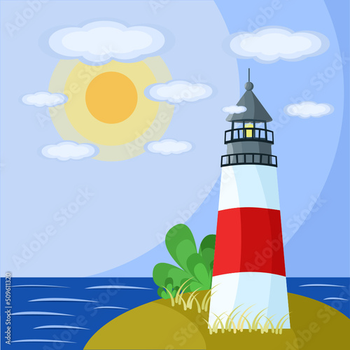 lighthouse on the sea