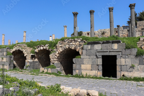 Old roman and greek history in Irbid - Jordan (Umm Qais city)  photo