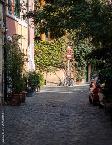 Street in Rome in Summer