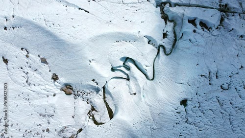 Wallpaper Mural Glacier near to Matterhorn. Close look on ice and glacier river. View of majestic mountain landscape. Valais Alps, Zermatt, Switzerland, Europe Torontodigital.ca