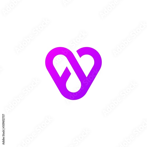 V logo with modern concept vector illustration