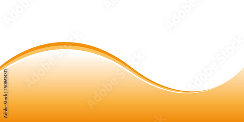 Orange wave banner. Vector design template.