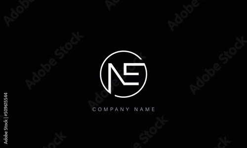 EN, NE Abstract Letters Logo Monogram