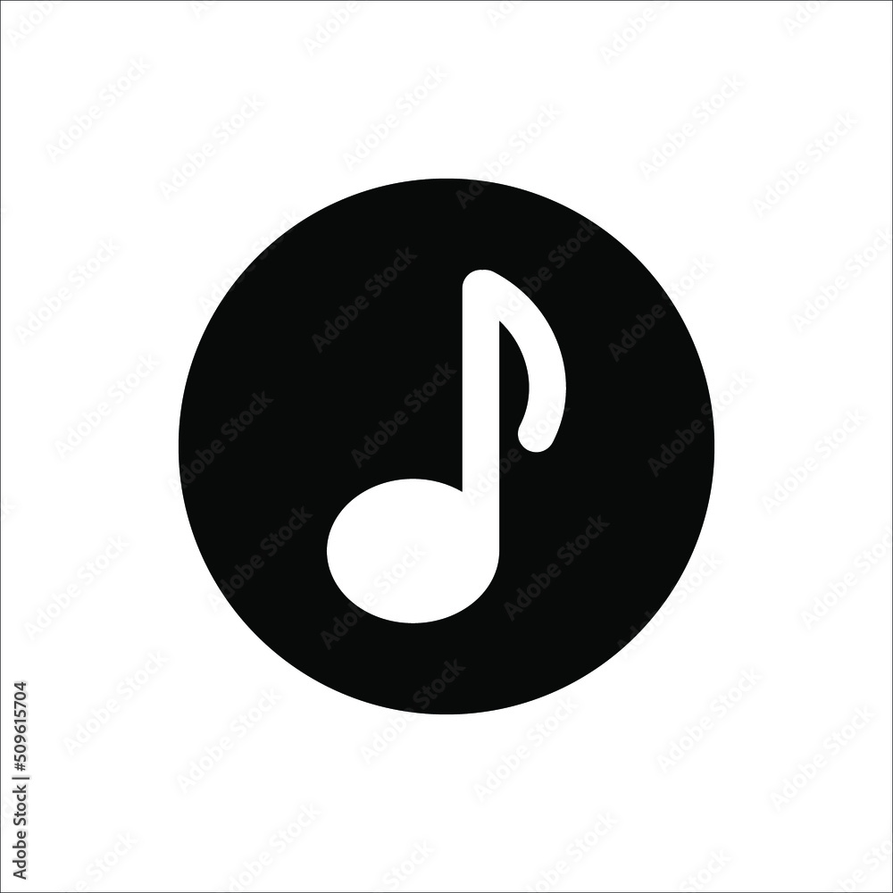 Music notes, song, melody or tune flat vector icon for musical apps and websites Music notes, song, melody or tune flat vector icon for musical apps and websites