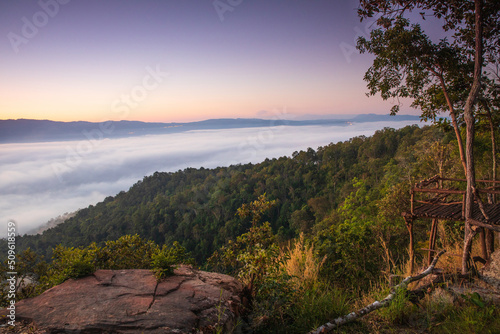 Landscape in the morning at Phong -Fan mountain  Loei province  Thailand.