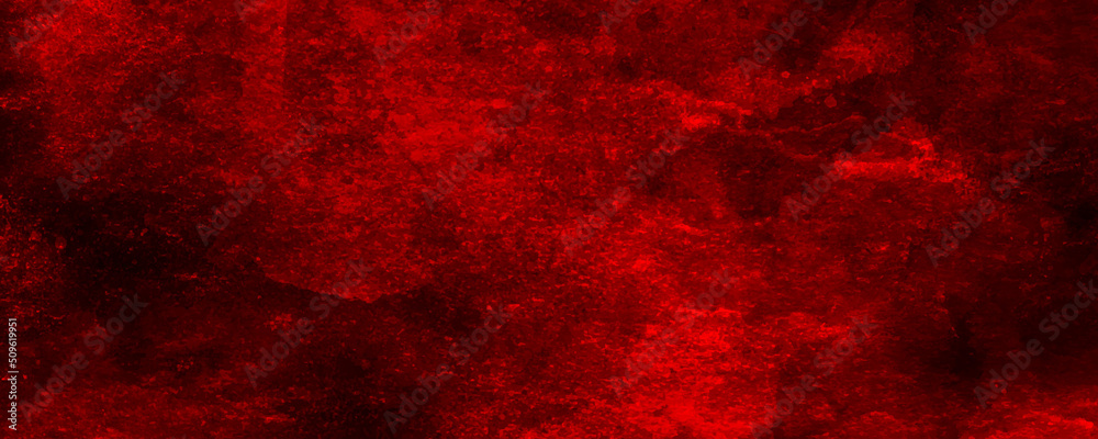 Abstract red background vintage grunge texture. Dark slate background toned classic red color, old vintage distressed bright red paper illustration, red wall scratches, blood Dark Wall Texture. - obrazy, fototapety, plakaty 