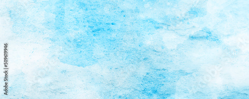 Light sky blue shades watercolor background. Aquarelle paint paper textured canvas for design with the sunlight passing, creating a miraculous abstract shape, vector illustrator. 