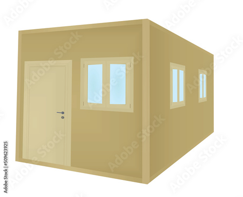 Container for living. vector illustration