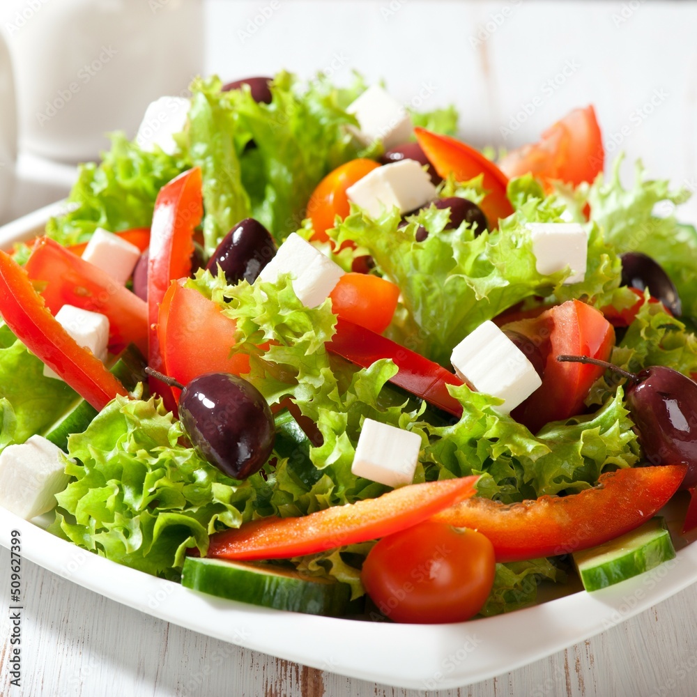 Vegetable salad with cheese Vegetable salad with cheese
