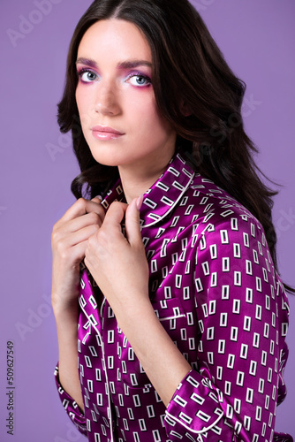 Purple violet mood girl