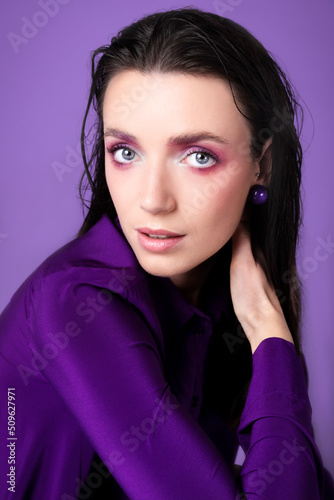 Purple violet mood girl