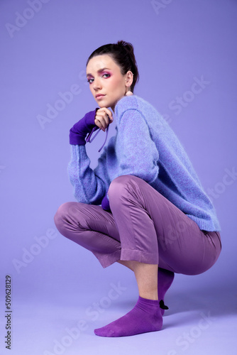 Purple violet mood girl