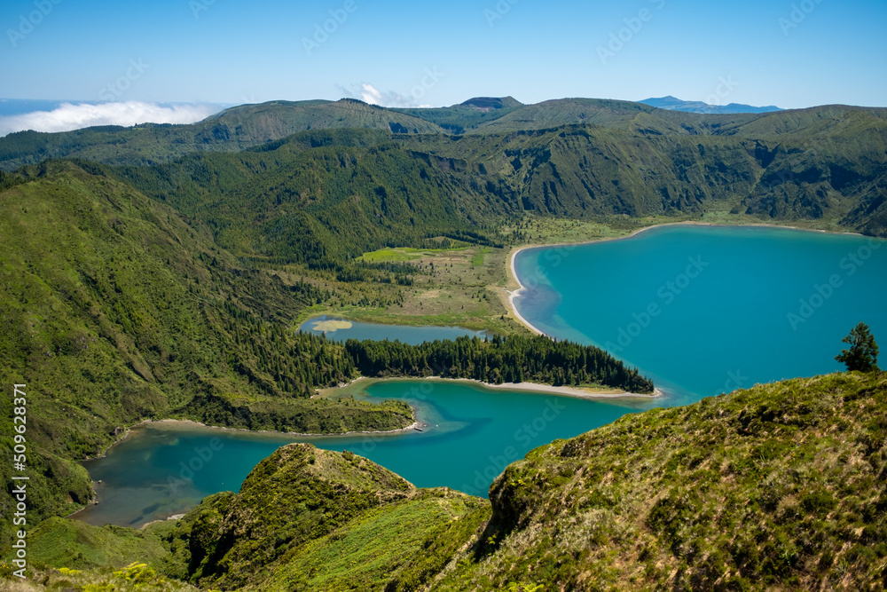 Naklejka premium Azores, amazing view to Fire Lake - 