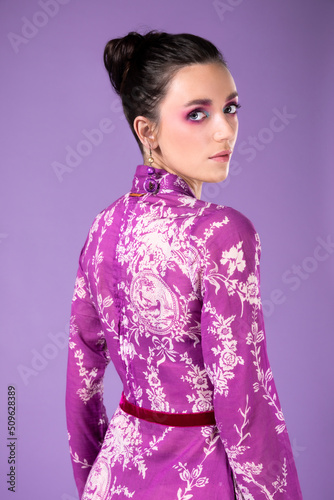 Purple violet mood girl