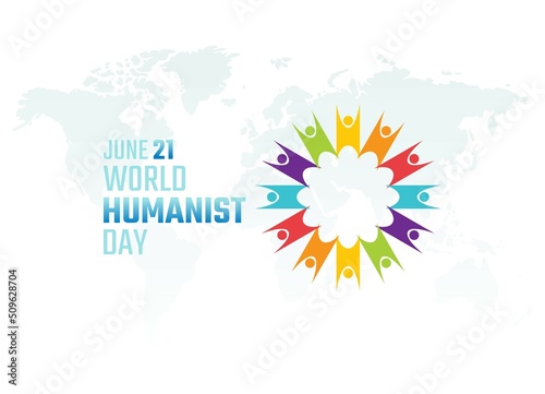 vector graphic of world humanist day good for world humanist day celebration. flat design. flyer design.flat illustration.
