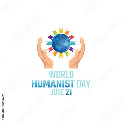 vector graphic of world humanist day good for world humanist day celebration. flat design. flyer design.flat illustration.