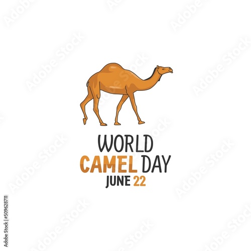 vector graphic of world camel day good for world camel day celebration. flat design. flyer design.flat illustration.