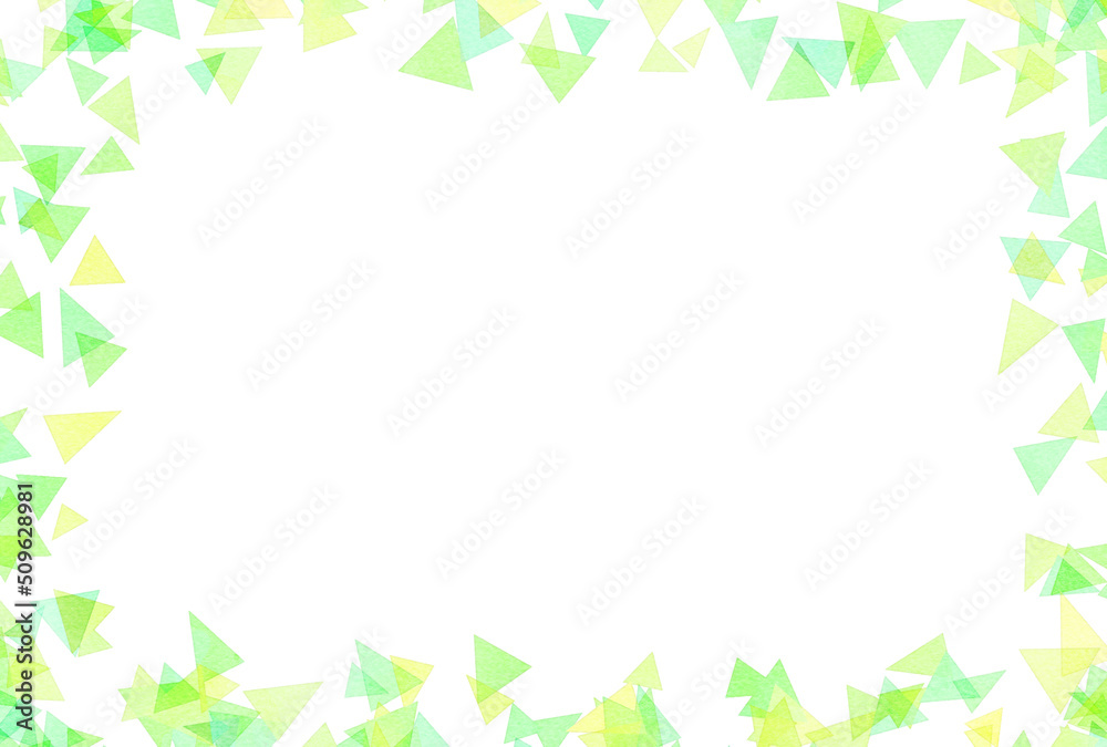 Obraz premium 背景素材_水彩テクスチャ_三角_黄緑