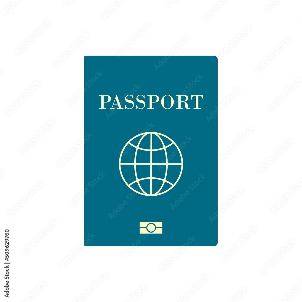 Passport icon. Family travel. Vector illustration. Passport icon. Family travel. Vector illustration.