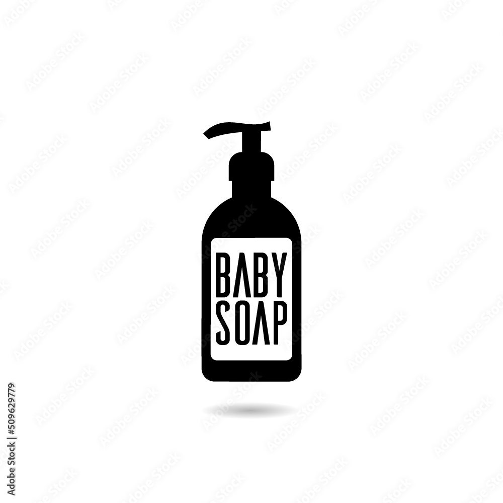 Baby soap logo with shadow Baby soap logo with shadow