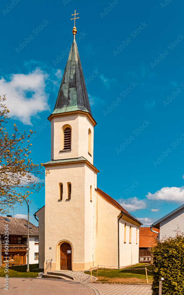 Beautiful church on a sunny summer day at Buch, Riedenburg, Bavaria, Germany