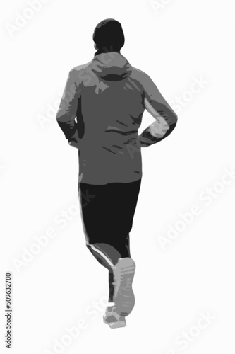 a man running jogging 