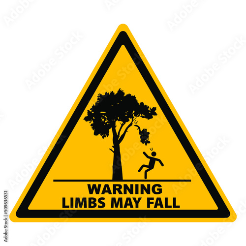 Warning Overhead load sign. Warning, hazard sign vector 