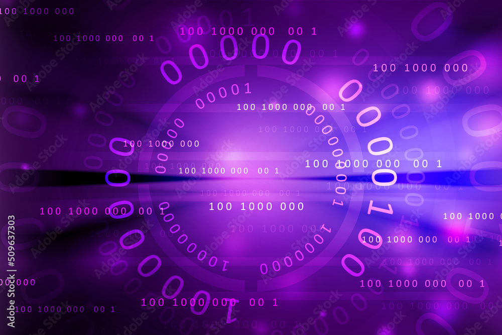 2d illustration abstract digital binary data on computer screen 2d illustration abstract digital binary data on computer screen