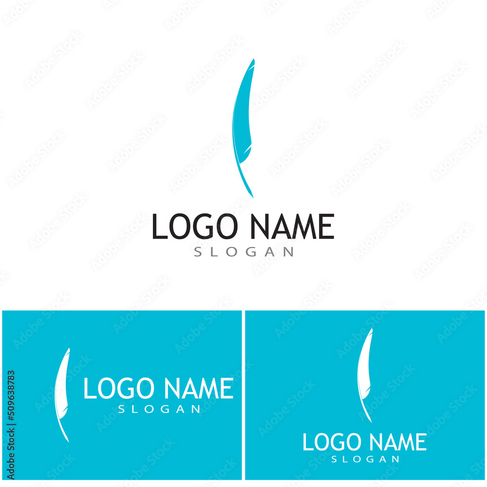 Fototapeta premium Feathers Logo Template vector symbol