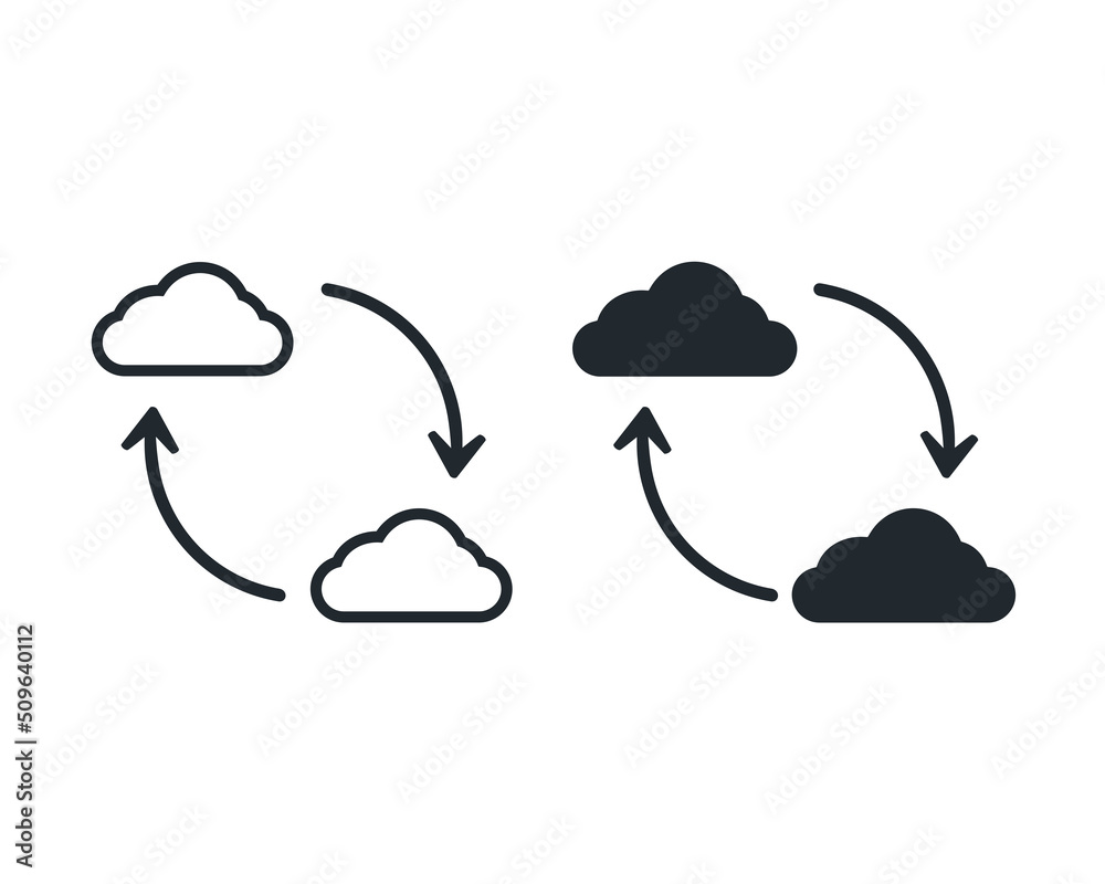Cloud sync icon. Vector illustration Cloud sync icon. Vector illustration