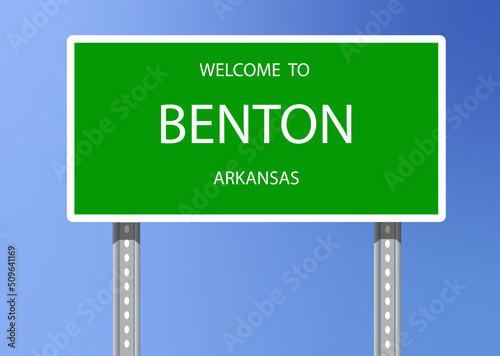 Vector Signage-Welcome to Benton, Arkansas photo