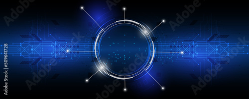 Abstract technology background, Illustration, Hi-tech communication concept innovation background, science and technology digital background