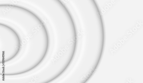 Fototapeta Naklejka Na Ścianę i Meble -  Abstract white background with volume circles, wallpaper