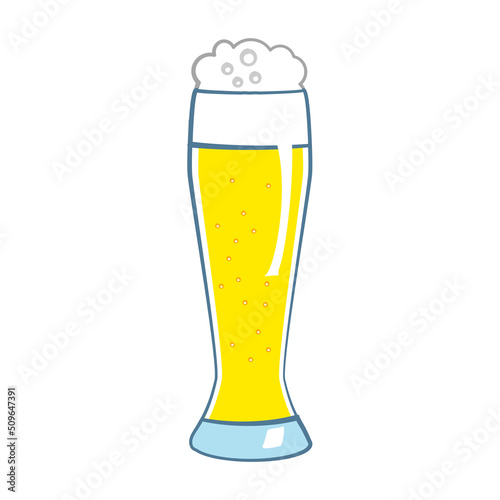Szklanka piwa - ilustracja wektorowa photo